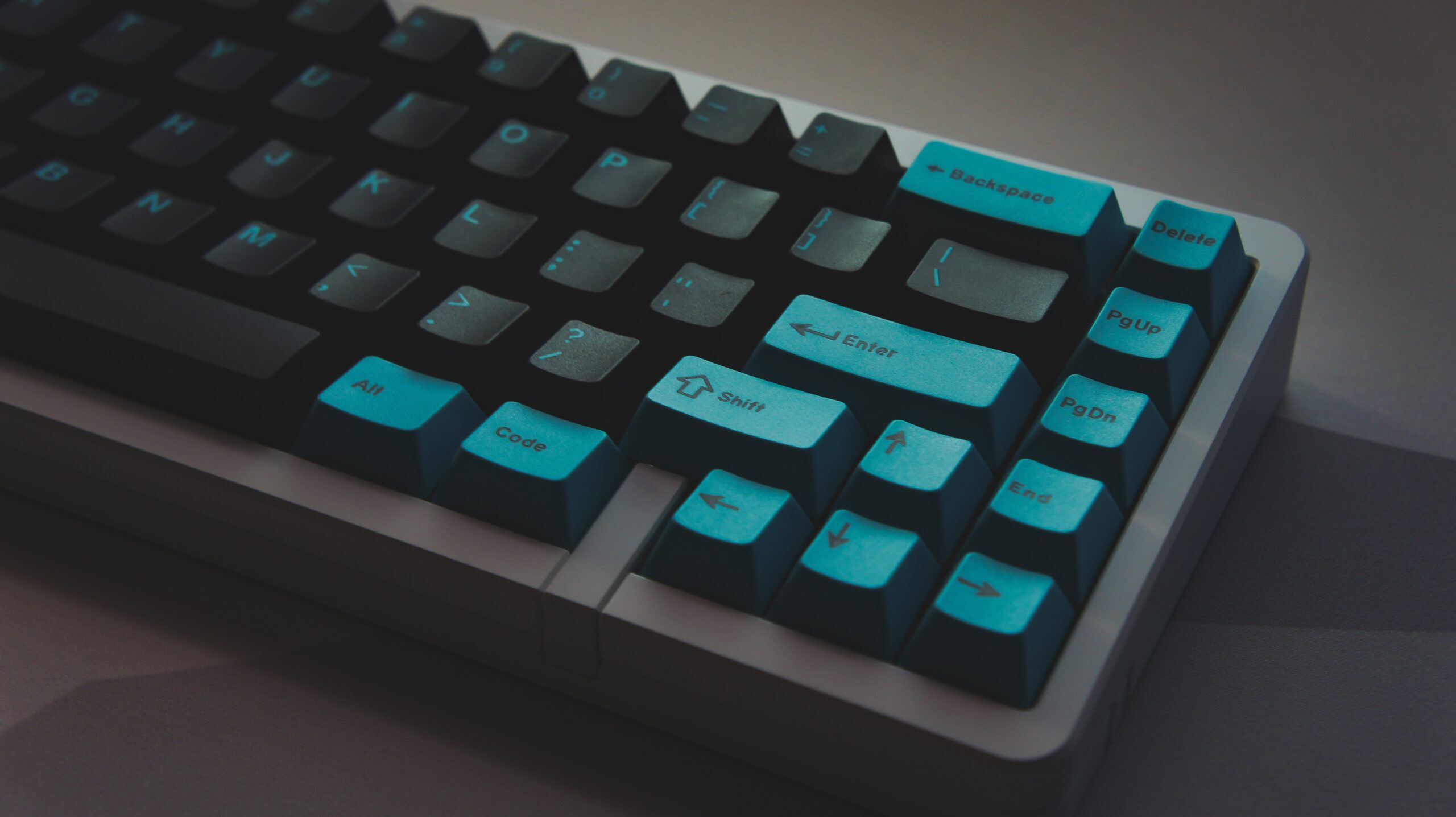 black and blue computer keyboard